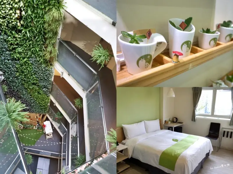 ★台中西屯★【葉綠宿】全台唯一多肉植物陪睡旅店/近逢甲夜市住宿。