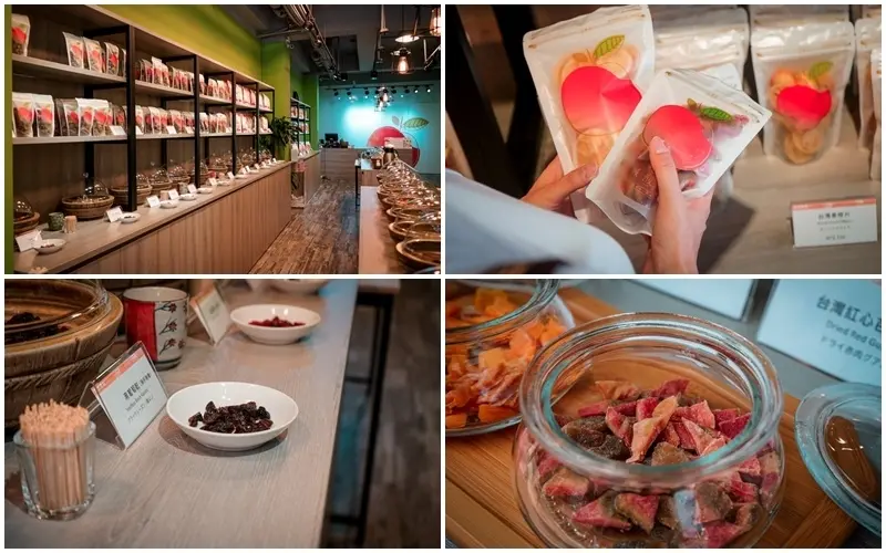 鹹酸甜商行 ▏超過60種古早味蜜餞、蔬果脆片、果乾 大方試吃任你挑。淡水老街裡酸V ㄕㄨㄚˋ好滋味。淡水伴手禮推薦 / 蜜餞專賣店