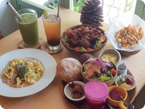 【松山區】松果院子Restaurant Pinecone～民生社區早午餐～鬧中取靜、享受綠意的富錦街 適合多人聚餐、包場