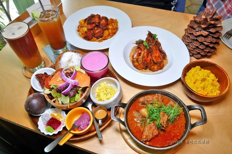 吃。台北松山《松果院子 Restaurant Pinecone》富錦街上綠意盎然的文青早午餐。民生社區早午餐推薦。松山區早午餐推薦