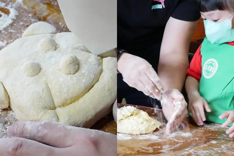 【育兒親子】竹子湖故鄉金針花農園‧手工饅頭DIY體驗課程,親子手作DIY,多肉小盆栽DIY,金針花農園