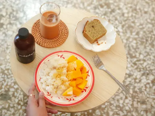 高雄苓雅｜頂加甜點-季節限定芒果糯米飯與樸實手作甜點