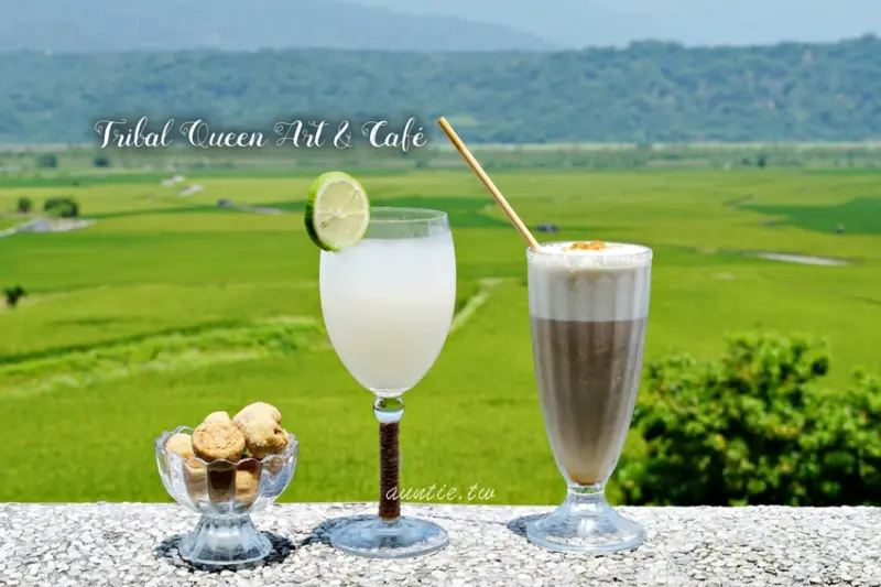 【花蓮】部落皇后藝術咖啡 看稻浪賞畫作喝咖啡 當代藝術家優席夫咖啡聽 - 水晶安蹄 不務正業過生活