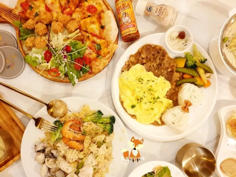 台中西屯 │ OKKO義式小館─市府店 白天的森林系晚上搖身一變為氣氛小店 CP超高義式餐廳