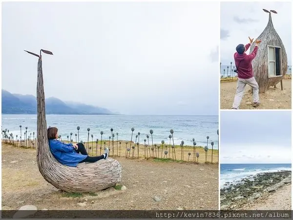 台東景點<伽路蘭遊憩區>台東最美的海岸線,漂流木裝置藝術,慢生活的腳步好愜意
