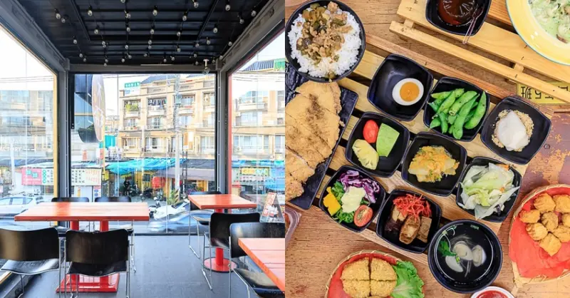 台中玻璃貨櫃屋好夢幻！九宮格簡餐一次就能吃到多樣小菜甜點，還有充滿童趣的懷舊小學教室