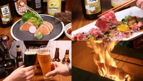 台北中山區居酒屋『ABV 日式居酒館-世界精釀啤酒』稻草燒鮭魚、串燒、生魚片、大阪燒、廣島燒、菜單價位(捷運中山站)