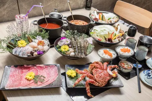 [桃園龜山]頂級食材鍋物推薦，驚呆！加點整隻南極大雪蟹只要199元！六石蒔鍋 