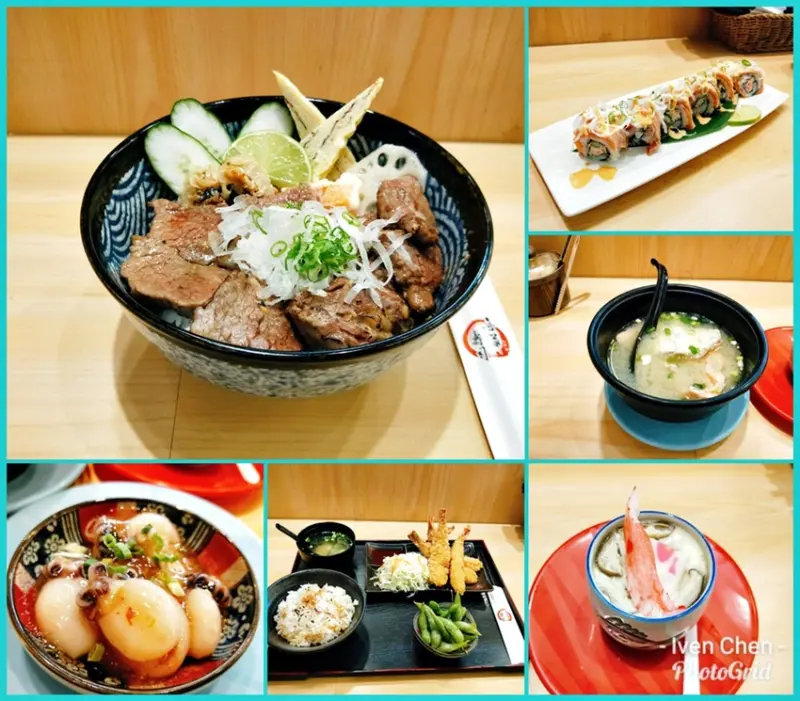 《中和日本料理推薦》假日趴趴走美食的遇見/丼迷的天堂/必點人氣丼飯/炙燒牛小排丼/洋蔥鮭魚捲/炸蝦定食『喜華日本料理店SUSHI Express』