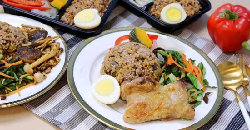 彰化米藍餐盒販賣所｜健康美味外帶餐盒，低卡高纖外送便當，近彰基商圈，健康美味天天吃無負擔！推秘製醬烤雞腿排 - Kiwi 樂活食旅