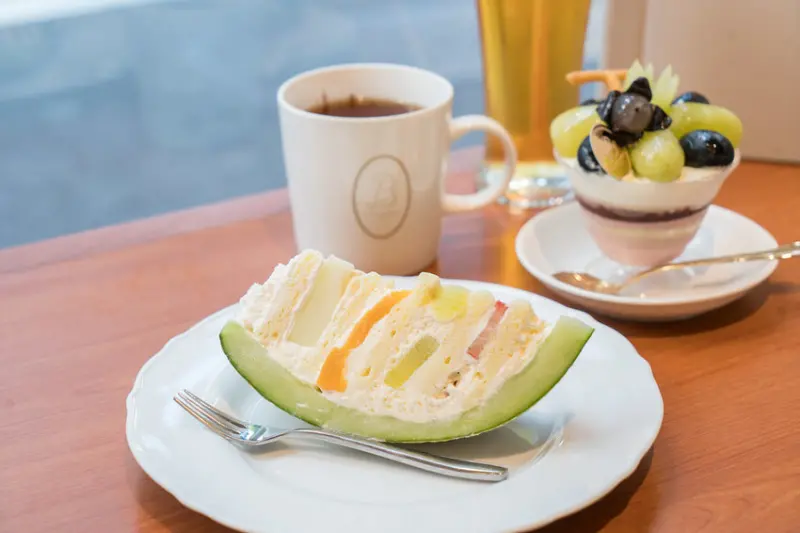 日本人最多的法式風格甜點店｜La vie bonbon｜商業午餐｜哈密瓜水果蛋糕