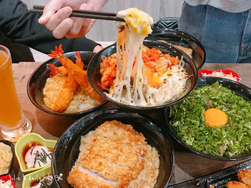 新丼-桃園中正店●丼飯、炸物、起司瀑布 @跟著Julie一起走吧