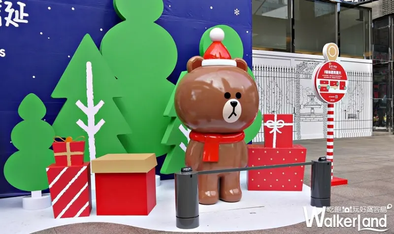 新光三越信義新天地 LINE FRIENDS耶誕打卡裝置 / WalkerLand窩客島提供