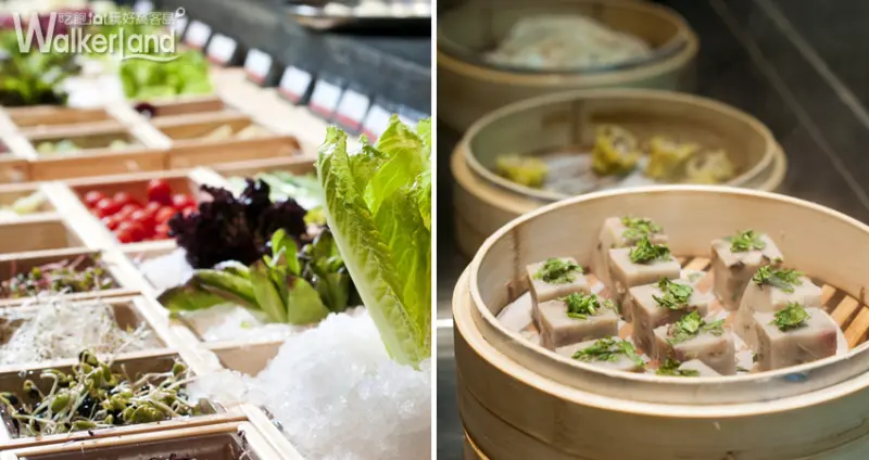 果然匯素食蔬食 沙拉吧的生菜以及美味的港點