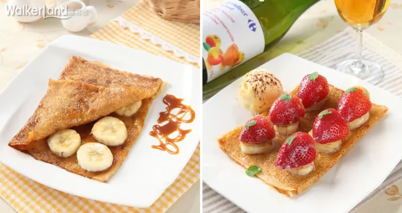 法蕾甜薄餅 焦糖香蕉 黃金香蕉草莓加冰淇淋