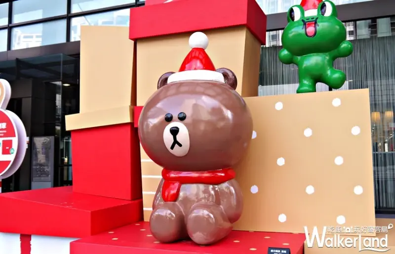 新光三越信義新天地 LINE FRIENDS耶誕打卡裝置 / WalkerLand窩客島提供
