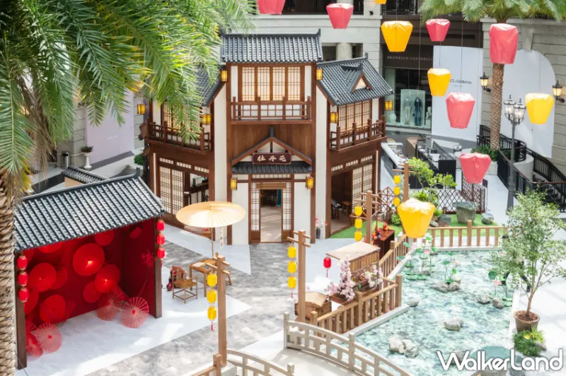 信義區貴婦百貨BELLAVITA 寶麗廣塲15週年慶，打造網美必拍仿宋寶麗鎮。