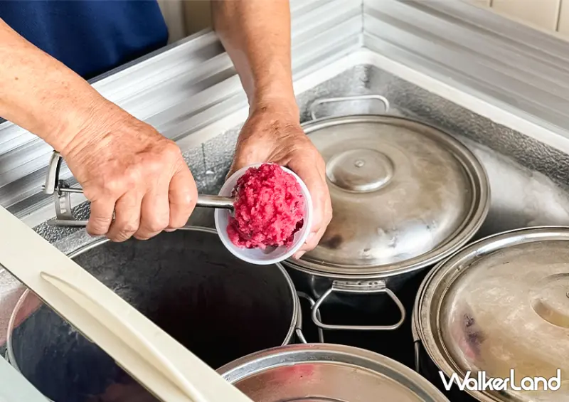 七堵車站小吃推薦「電動綿綿冰」3球只要50元/ WalkerLand窩客島整理提供 未經許可不可轉載。