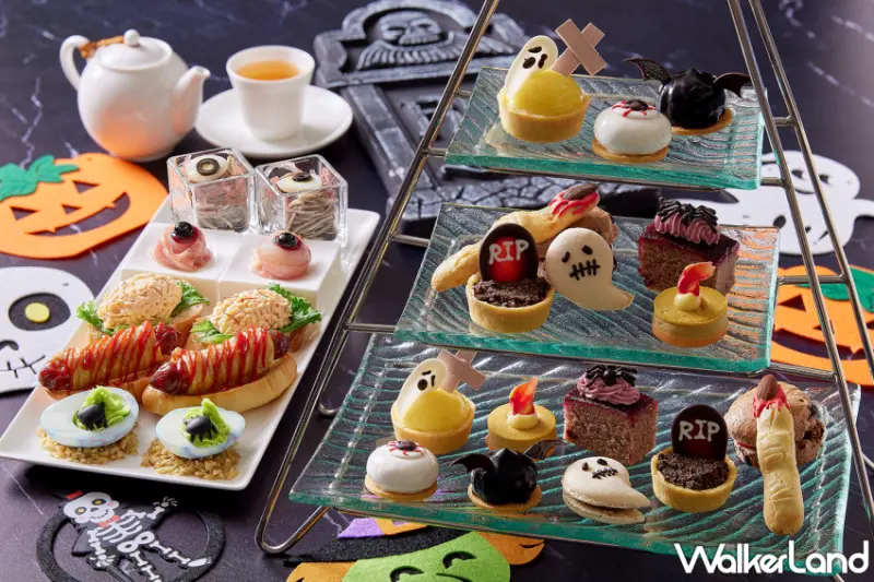 JR東日本大飯店台北推出萬聖節限定「Platform月台町」驚悚下午茶，巫婆手指餅乾可愛又可怕。