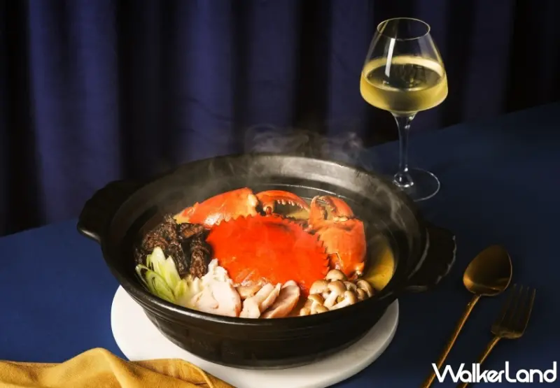 W紫艷中餐廳秋蟹開吃！郭偉雄主廚創意結合羊肚菌與螃蟹，限時推出秋蟹個人套餐。