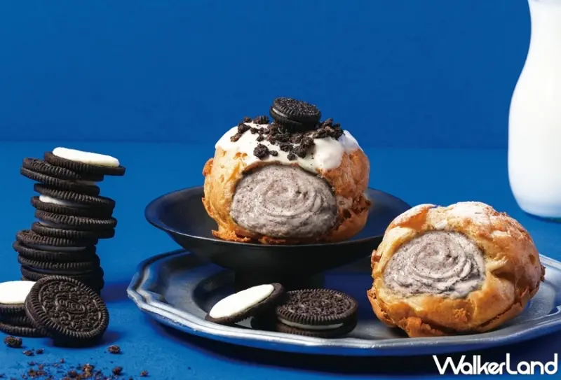OREO巧克力泡芙！beard papa’s人氣OREO餅乾奶霜泡芙強勢回歸，再加碼送奧利奧夾心餅乾。
