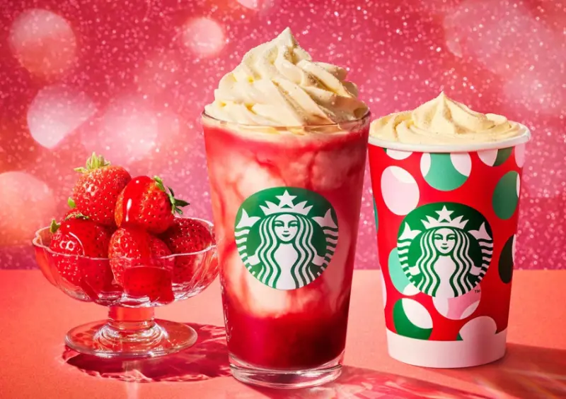 日本星巴克「聖誕節新品」兩款皆加入特調「聖誕奶霜」 / 圖片來源：Starbucks Coffee Japan