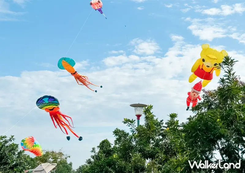 每週都有！台中風箏「后里環保公園」蠟筆小新、鯨鯊風箏超壯觀/ WalkerLand窩客島整理提供 未經許可不可轉載。