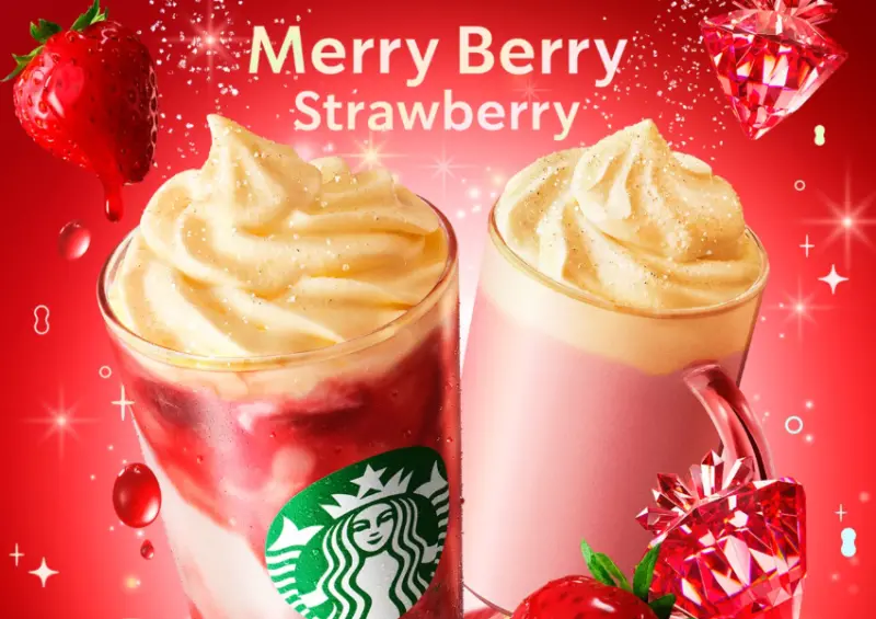 日本星巴克聖誕節新品來了！將於11/22起推出草莓季新品 / 圖片來源：Starbucks Coffee Japan
