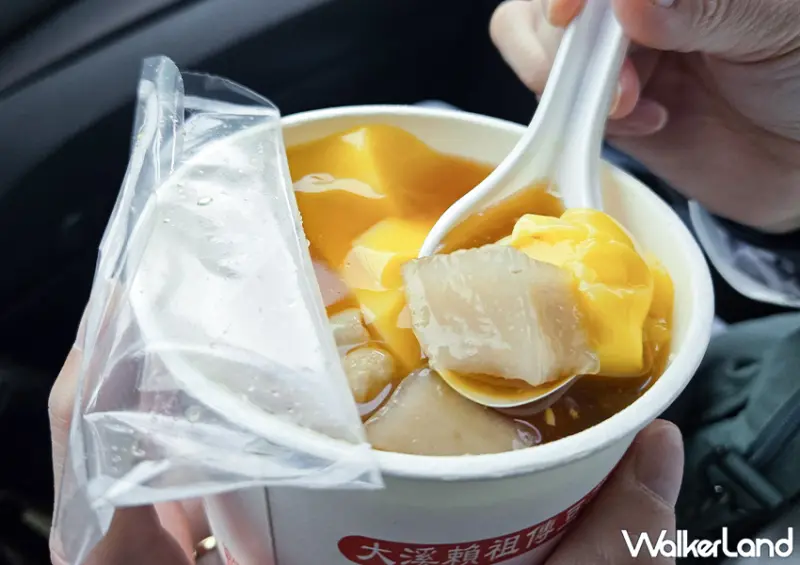 ▲▼桃園排隊美食「大溪賴祖傳豆花」一碗只要50元，還能選三種配料 / WalkerLand窩客島 蕭芷琳 拍攝​​​​​​​