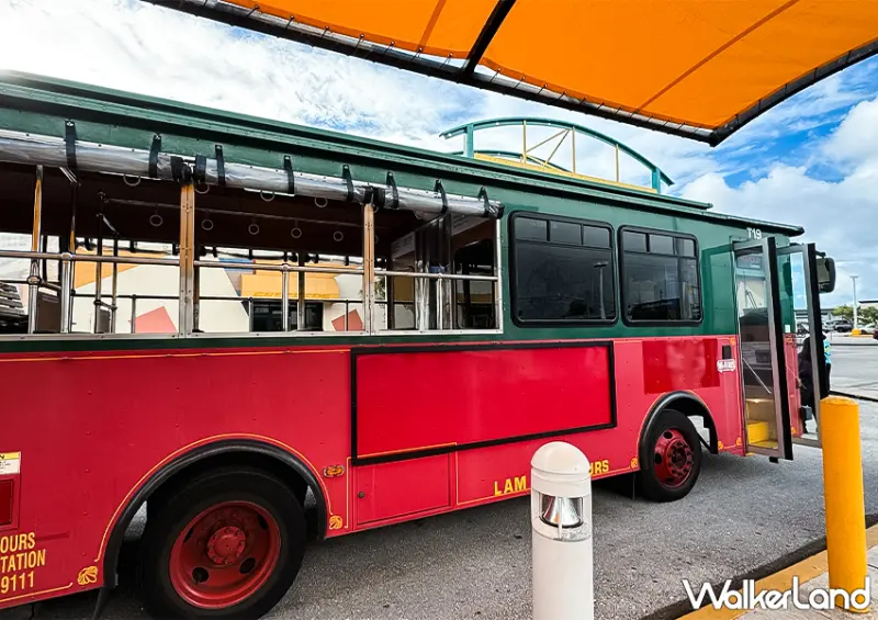 ▲關島自由行必逛Outlet「GPO」來這還不用怕交通困難，商場還有接駁車可以抵達 / WalkerLand窩客島 蕭芷琳 拍攝​​​​​​​