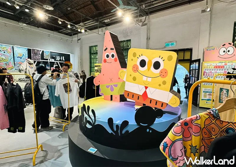 ▲▼台北華山「海綿寶寶快閃店」設計以畫廊概念為核心，25位藝術家的作品被精心陳列於展區內 / WalkerLand窩客島 蕭芷琳 拍攝​​​​​​​
