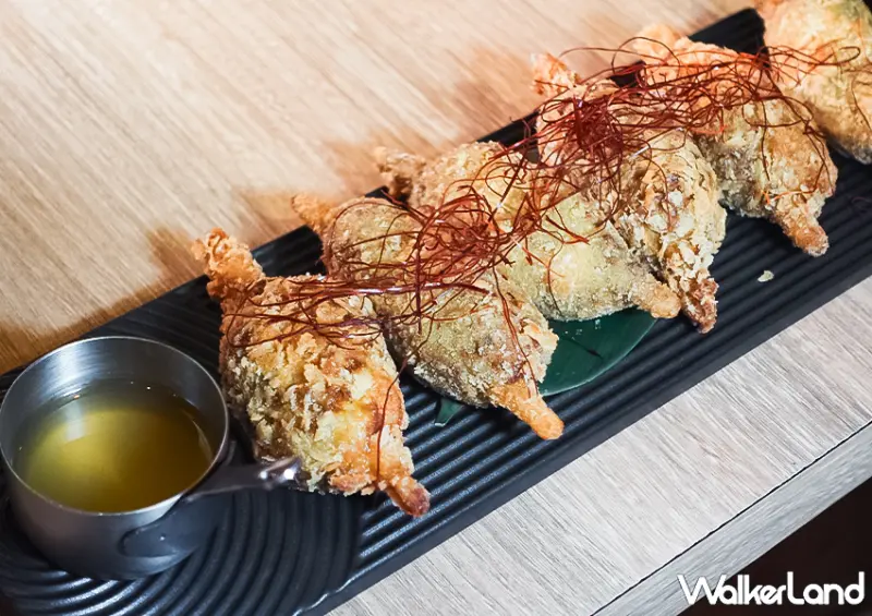 ▲▼大巨蛋美食「ABV南洋餐酒館」推薦菜單：甘蔗蝦、越式生春捲 / WalkerLand窩客島 蕭芷琳 拍攝