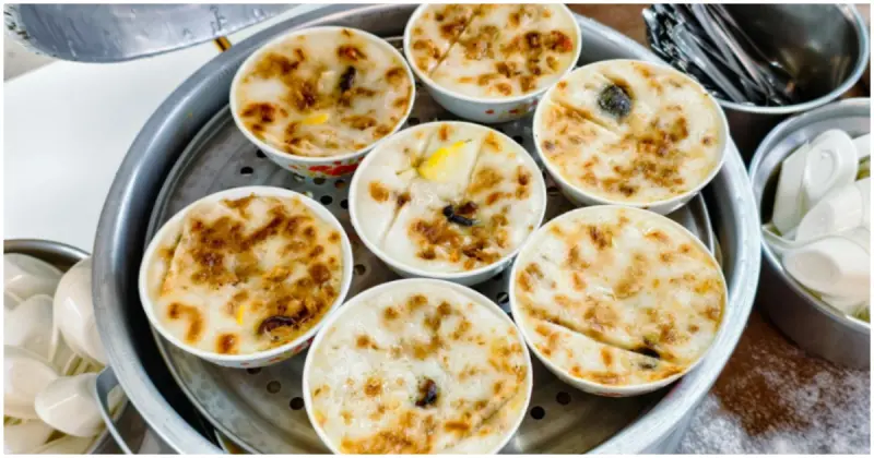 高雄碗粿自助餐！ 麻豆林家碗粿想吃多少碗粿自己拿，必搭小魚乾豆腐味噌湯。