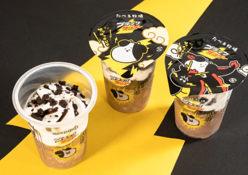 ▲日本全家 x 雷神「聯名甜點推薦」雷神牧場冰淇淋、雷神白巧克力牧場冰淇淋 ¥335​​​​​​​ / ファミリーマート提供、WalkerLand窩客島整理