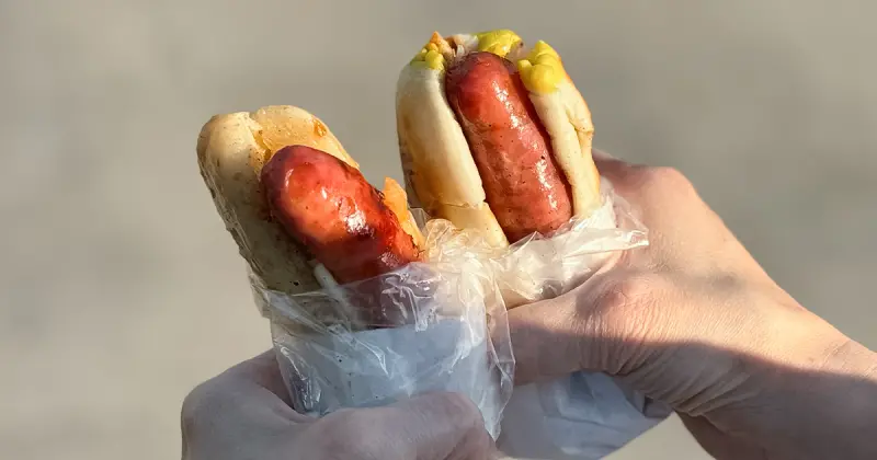 台式熱狗堡在這！大溪香腸哥 到桃園必吃，銀絲卷夾炭烤香腸超讚。