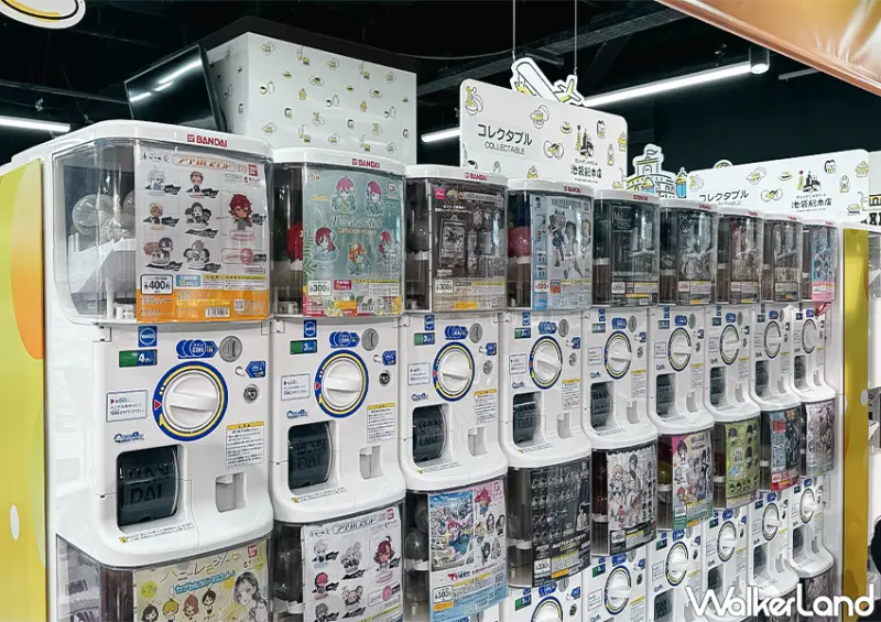 ▲日本東京景點推薦「萬代扭蛋池袋總店」不僅擁有超過3000台扭蛋機，同時還是世界最大間的扭蛋百貨 / WalkerLand窩客島 蕭芷琳 拍攝
