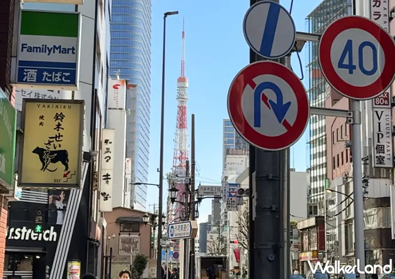 ▲六本木餐廳推薦「蕎香」店門口還能遠眺東京鐵塔，相當浪漫 / WalkerLand窩客島 蕭芷琳 拍攝