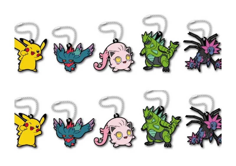 ▲「日本藏壽司 x 寶可夢」活動扭蛋：橡膠鑰匙圈 / くら寿司提供、WalkerLand窩客島整理​​​​​​​