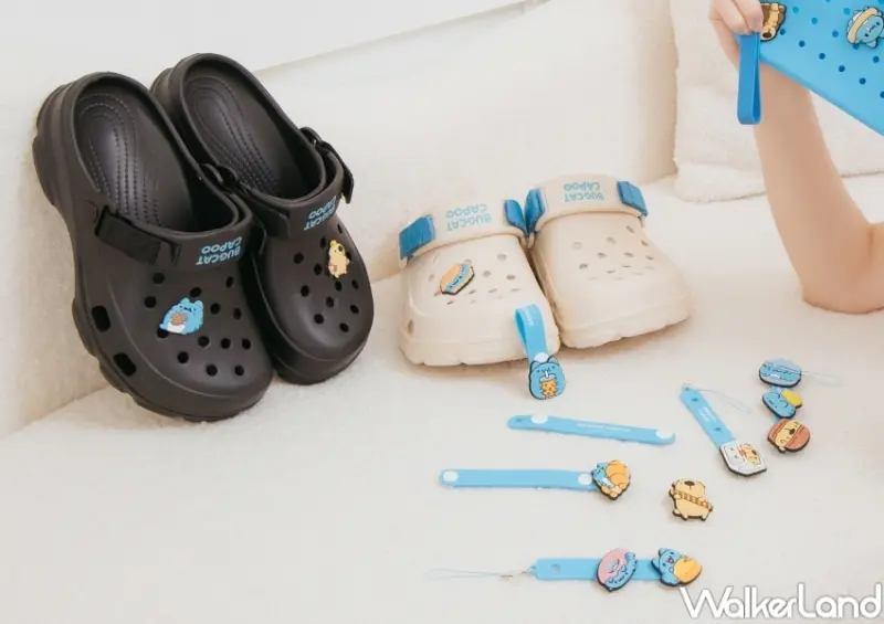 ▲7-11咖波聯名新品咖波扣扣仔，每包內含鞋帶扣、吊飾或集線器等配件，還會隨機附贈兩入扣扣仔，共16種造型隨機出貨 / 7-11提供、WalkerLand窩客島整理​​​​​​​