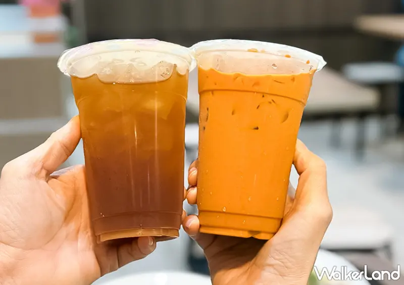 ▲基隆平價泰式料理「安一海南雞飯」推薦菜單：泰式奶茶、蜂蜜羅旺飲 $50 / WalkerLand窩客島 蕭芷琳 拍攝