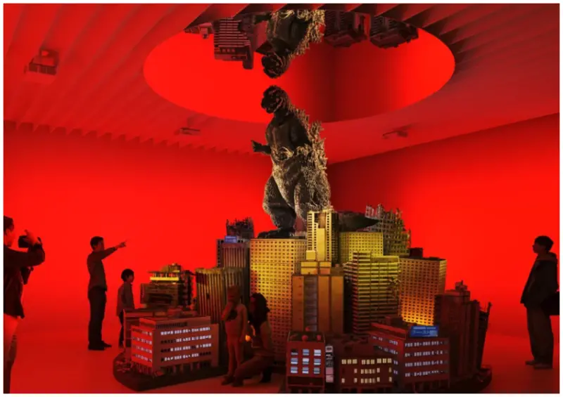 ▲東京哥吉拉餐廳！為慶祝哥吉拉誕生70週年，東京六本木再度迎來怪獸級的震撼盛事 / ゴジラ・THE・アート展 提供、WalkerLand窩客島整理