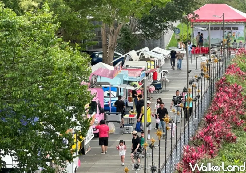 ▲碧潭西岸胖卡市集每週六上午11時至下午7時登場 / 新北市市場處 提供、WalkerLand窩客島整理