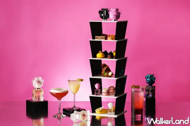 台北W飯店WOOBAR下午茶系列「W Tipsy Tea」，攜手義大利時尚香氛品牌MOSCHINO PARFUM，全新推出“Bear Bites”主題餐酒。