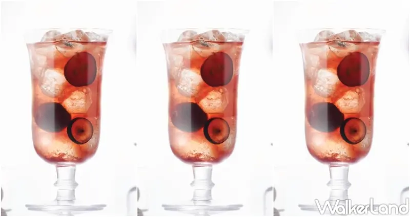 ▲龜記新品巨峰葡薈青，四季春茶作為茶底、搭配巨峰葡萄汁/ 龜記提供、WalkerLand窩客島整理