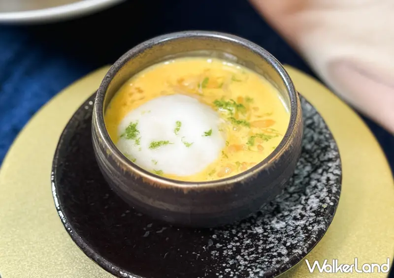 ▲台北高級餐廳「海峽會」推薦菜單：香水青檸楊枝甘露 / WalkerLand窩客島 蕭芷琳 拍攝