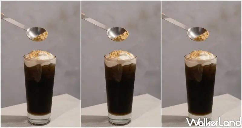 ▲八時神仙草X嘎哩咖啡聯名，下午茶必吃麵茶奶油布蕾＋飲品組合 / 八時神仙草提供、WalkerLand窩客島整理