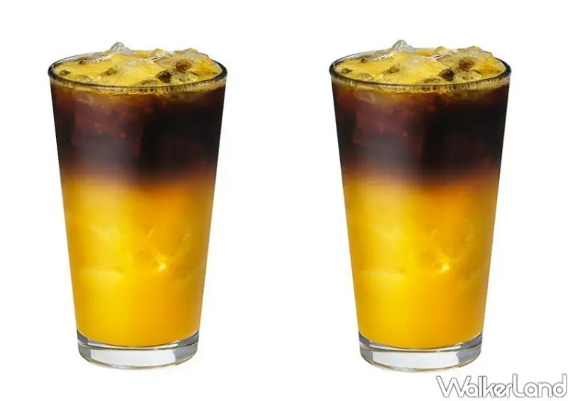 ▲星巴克新品「蜜桃雙茶咖啡」/ 星巴克 提供、WalkerLand窩客島整理