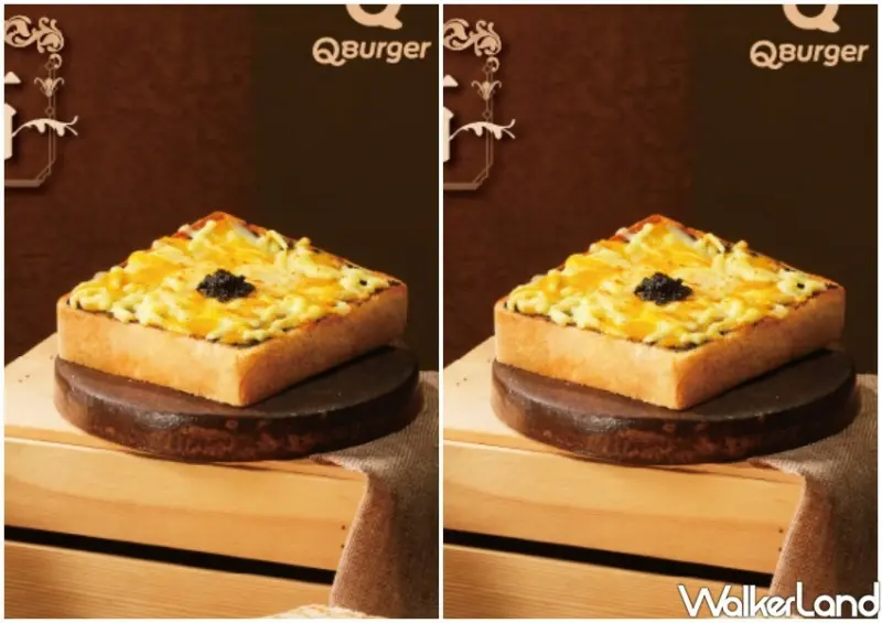 ▲Q Burger新品推薦「黑松露焗烤厚片」是乳酪控的最愛 / Q Burger 提供、WalkerLand窩客島整理