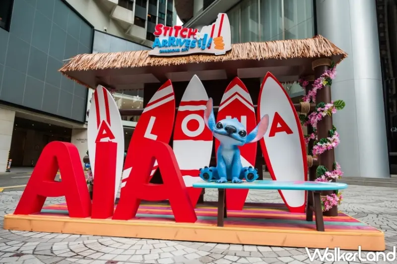 ▲香港海港城推出快閃活動「史迪奇亂入海港城」，維港旁打造多個史迪奇打卡點 / 港旅局提供、WalkerLand窩客島整理