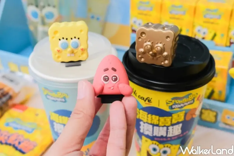 ▲萊爾富海綿寶寶杯塞盲盒，9款造型隨機出貨 / 萊爾富提供、WalkerLand窩客島整理